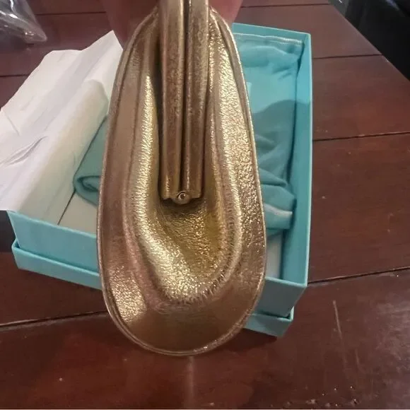 Tiffany & Co. Morgan Gold Leather  Clutch - New - Picture 9 of 12
